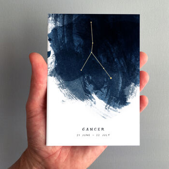 Cancer Constellation Zodiac Star Sign Birthday Card, 3 of 5