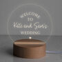 Personalised Desk Lamp Bride And Groom Wedding Signs, thumbnail 5 of 5