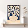 ‘Botanique Blue’, Abstract Floral Vase Art Print, thumbnail 1 of 4
