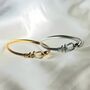 Tarnishfree 18 K Gold Plated Twisted Rope Shackle Rope Bracelet With Cubic Zirconia, thumbnail 1 of 9