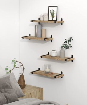 Wooden Wall Mounted Floating Shelves Storage, 2 of 10