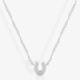 Women’s Dainty Horseshoe Pendant Necklace, thumbnail 3 of 5