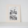 Personalised Bike Print With Bespoke Map And Photo, thumbnail 3 of 7
