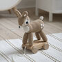 Crochet Deer Pull Along Toy, thumbnail 1 of 3