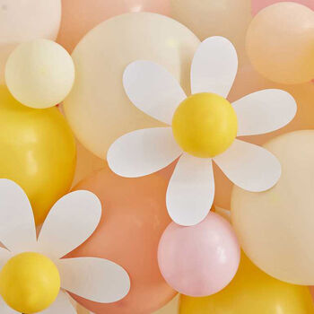 Daisies And Pastel Balloon Spring Balloon Arch, 2 of 3