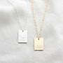 Personalised Rectangle Pendant Necklace, thumbnail 3 of 7