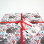 Gift Wrapping Paper Squirrel Among Flowers, thumbnail 2 of 7