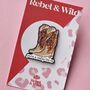 Cowboy Like Me Swiftie Enamel Pin Badge, thumbnail 1 of 4