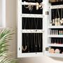 Mirrored Wall Mounted Lockable Jewelry Cabinet Armoire, thumbnail 5 of 7