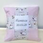 Nursery Bunny Name And Date Cushion, thumbnail 6 of 9