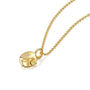 Tiny Crystal Oval Urn Ashes Necklace – 18 K Gold Plated, thumbnail 3 of 6
