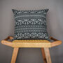 Iman Recycled Cotton Cushion Cover In Charcoal, thumbnail 5 of 5