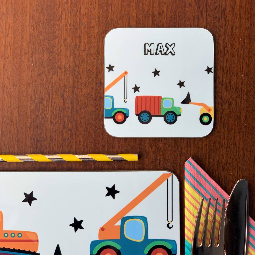 Diggers And Trucks Coaster, 1 of 5