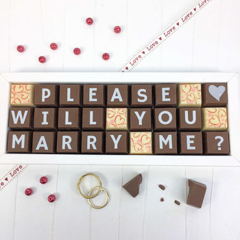 Chocolates With Please Will You Marry Me Message, 2 of 5