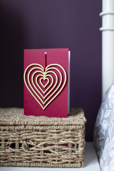 Cascading Heart Keepsake And Greeting Card, 5 of 6