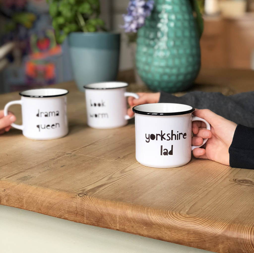 Personalised Personality Camping Enamal Mug By Modo Creative