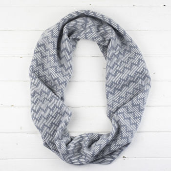 Zig Zag Knitted Circle Scarf, 6 of 6