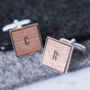 Personalised Wooden Initial Cufflinks, thumbnail 1 of 5