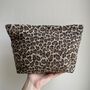 Personalised Leopard Print Makeup Clutch Bag, thumbnail 4 of 8