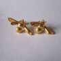 Silver Bee Earrings, thumbnail 3 of 10