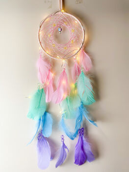 New Baby Born Gift, Pink Pastel Dream Catcher For Girls, 6 of 7