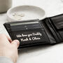 Personalised Script Message Leather Popper Wallet, thumbnail 3 of 4