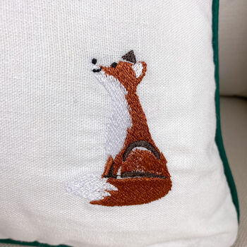 Children's Woodland Embroidered Nursery Cushion, 7 of 7
