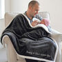Personalised Paternity Daddy And Me Charcoal Blanket, thumbnail 1 of 5