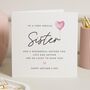 Personalised Mother's Day Card For Sister, thumbnail 1 of 7
