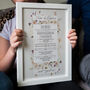 Personalised Floral First Dance Lyrics Print, thumbnail 3 of 9