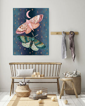 Botanical Moth Moonlight Art Print, 3 of 4