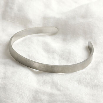 Personalised Hammered Stainless Steel Torque Bangle, 7 of 9