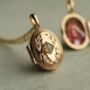 French Oval Vermeil Personalized Locket Necklace, thumbnail 6 of 8