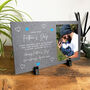 Personalised First Father's Day Photo Slate With Stand 25 X 15cm, thumbnail 5 of 5