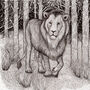 'Lion In Snow' Print, thumbnail 3 of 3
