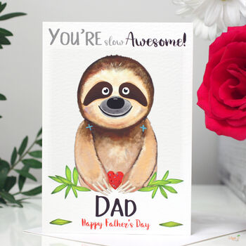 Personalised 'You're Awesome' Sloth Card, 3 of 8