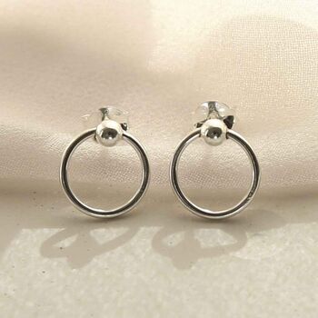 Sterling Silver Circle Studs, 4 of 5