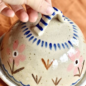 Ceramic Floral Butter Dish, 3 of 3