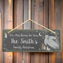 Personalised The Snowman Hanging Slate Sign, thumbnail 1 of 5