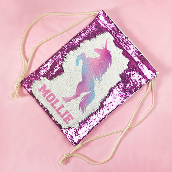 Personalised Sequin Mermaid / Unicorn Kit Bag, 2 of 12