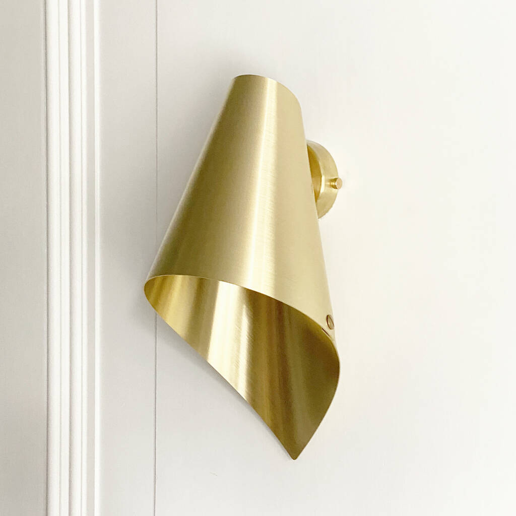 Brushed Brass Handcrafted Wall Light By arcform