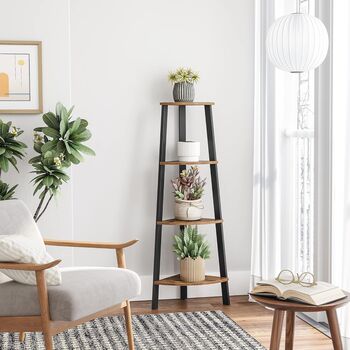 Four Tier Corner Shelf Bookcase Ladder Storage Unit, 5 of 8