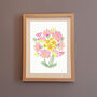 Pure Poetry Floral Wood Block Print Three Colour Options, thumbnail 1 of 7