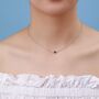 Sterling Silver Jade Bead Necklace, thumbnail 2 of 12