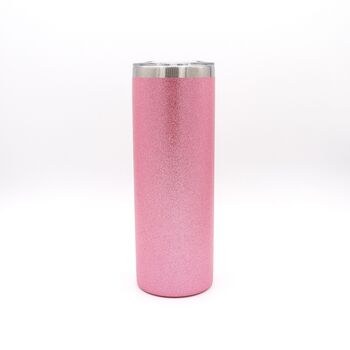 Stainless Steel Double Wall Glitter Skinny Tumbler, 6 of 8
