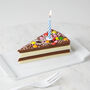 Flat Pack Letterbox Chocolate Birthday Cake And Candle, thumbnail 3 of 8