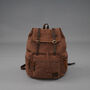 Canvas Backpack Rucksack With Leather Trims, thumbnail 9 of 10