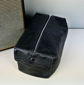 Personalised Oversized Leather Wash Bag, 7 of 8
