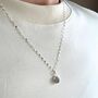 Carved Herkimer Diamond Vintage Chain Necklace, thumbnail 10 of 10