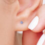 Mini Sterling Silver Forget Me Not Flower Stud Earrings, thumbnail 2 of 7